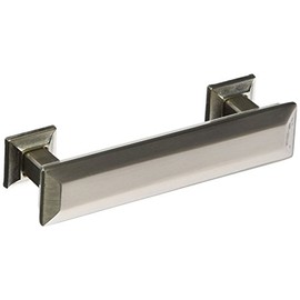 MNG Hardware 83628 Poise Pull with Back Plate, 3", Satin Nickel