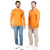 Men's Long Sleeve Crew Neck Top Orange Medium