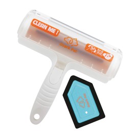 Ozark Pet Pet Hair Remover Kit with Roller and Edge Sweeping Brush, Efficiently Cleaning All Pet Hair Out of Couch, Carpet, Car and Furniture (Red, Blue Detailer)