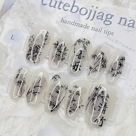 Mukjukdo handmade nail tip - Almond M / 묵죽도 수제네일팁 - 아몬드M