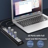 USB Hub 10-Ports, USB Hub Extender Network Splitter Adapter Fast