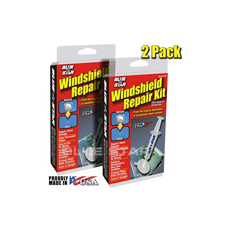Blue Star Do-It-Yourself Windshield Repair Kit .027 Fl Oz. (2)