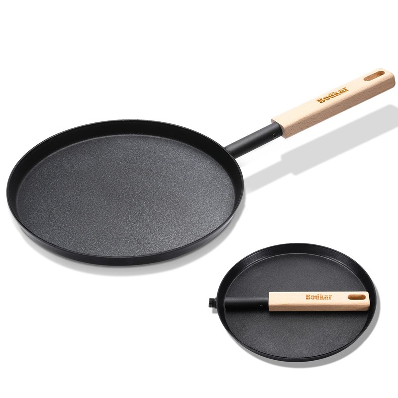 bodkar Frying Pan Skillet 8-inch Flat Crepe Pan, Lightweight Grill