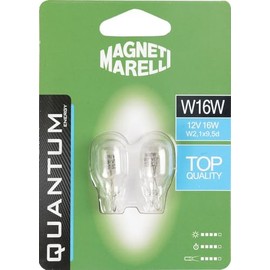 Magneti Marelli 070.0000009489 W16W Pair of Car Glass 12 V 16 W Socket W2.1 x 9.5d White