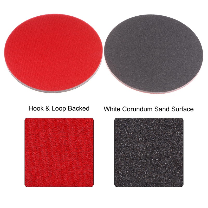 sourcing map 40pcs 800 Grit Sanding Sponge 5 Inch Hook