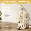 DWVO 75.6" Tall Cat Tree, Tall Cat Tower, Cat Tower
