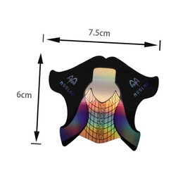 Healvian 300pcs Fish Shaped Nail Art Guide Forms Thickened Crystal Nail Extension Trays for Gel Manicure for Beauty