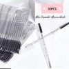 Corconess Skinny Mascara Wands 50pcs Mini Eyelash Brushes Disposable Lash