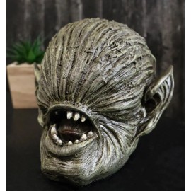 Ghastly Faceless Alien Zombie Skull Figurine 6.25"Long Horrific Blind Predator