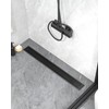 HTOH Shower Drain Offset for Bathroom: 36-Inch Black Linear Shower