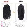 Leeven 8 Packs Marley Hair Crochet Braids,24 Inch Afro Kinky