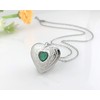 Birthstones Locket Necklace that Holds Pictures Love Heart Photo Locket