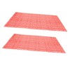 WOONEKY Brick Wall Christmas Tablecloth Set Picnic Table Cover Pe