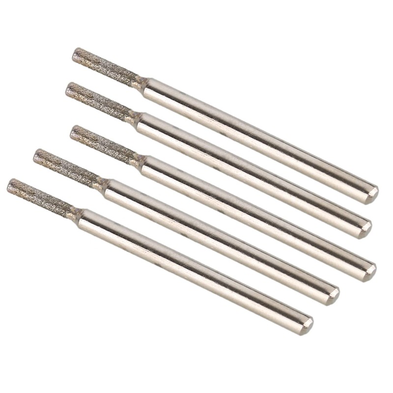 CNBTR 2mm Cylindrial Point Diamond Burr Glass Drill Bits for