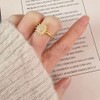EWOECUI Anxiety Spinning Rings, Open Ring, Fidget Spinner Rings, Adjustable