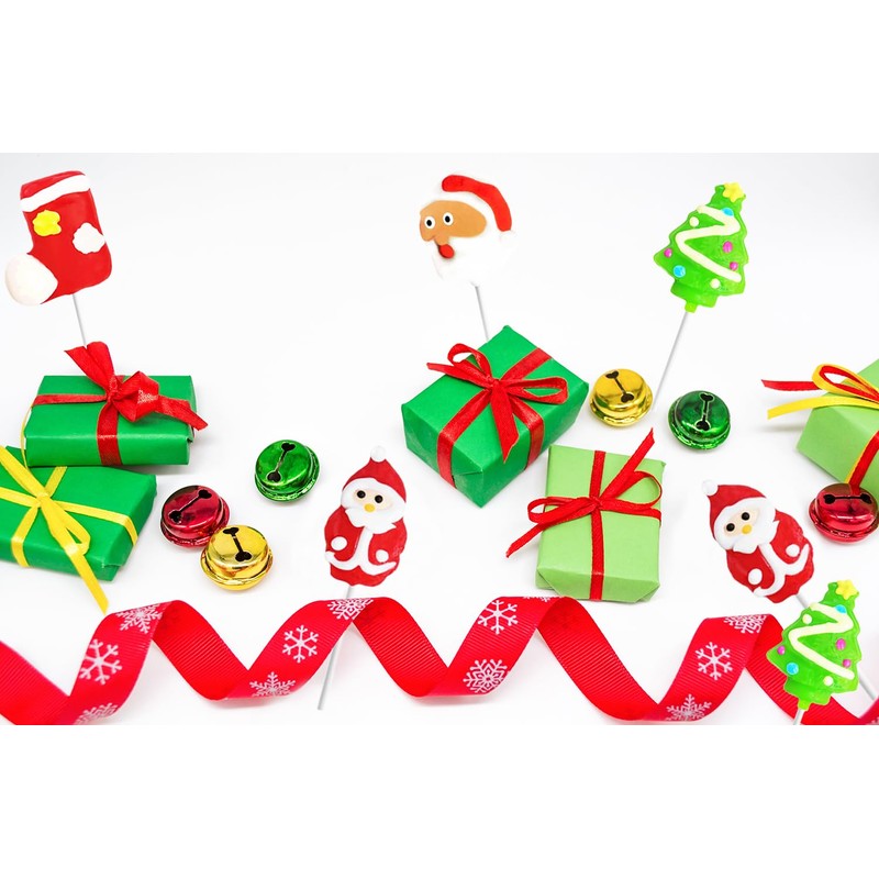 Fruidles Christmas Lollipop, Santa Clause, Christmas Tree, Candy Canes Lollipops,