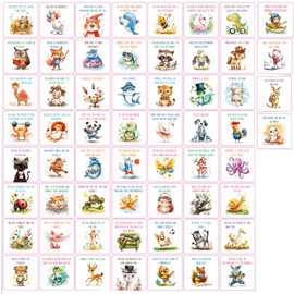 60 Pcs Motivational Cards, Affirmation Cards, School Lunch Box Notes, Inspirational Quote, Motivational Quotes Card, Pocket Size Double Sides Positive Card For Kids Children