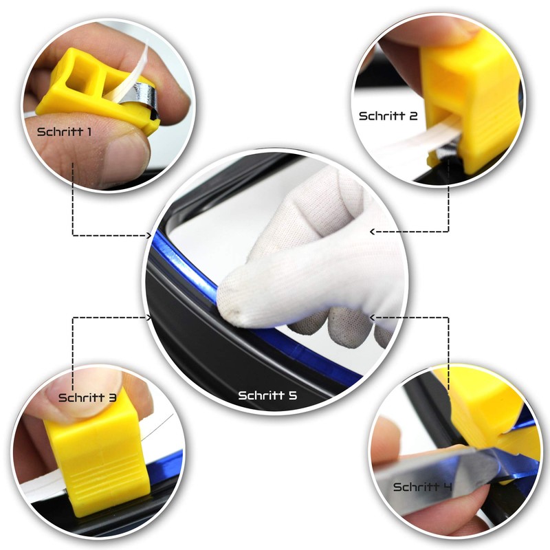 Wheel Rim Sticker Rim Stripes Width 7 mm Matt Gloss,