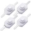 mxuteuk 50pcs White Self-Lock Micro Push Button Switch DC 30V