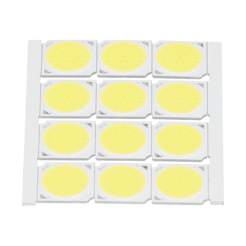 12Pcs COB Light Source High Power Round LED Chip 12W