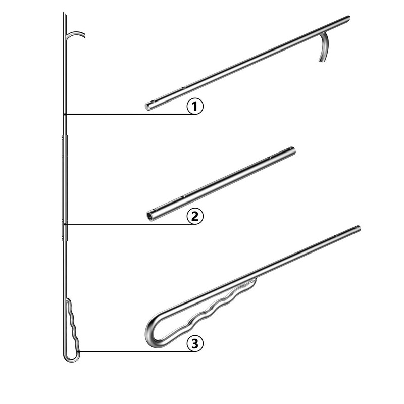 Skyflame 40-Inch Stainless Steel Fire Poker, Extra Long Fireplace Poker
