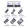 BOSWOAK Side Release Buckles,Heavy Duty Dual Adjustable Plastic Buckle Snaps