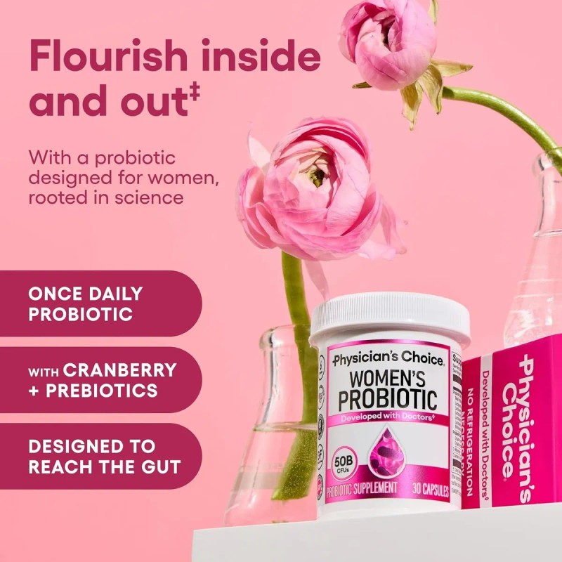 Probiticos Mujer Physicians Choice Sin Sabor 60 Cpsulas - de,