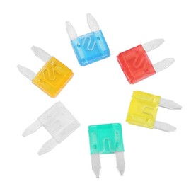 60 piezas de mini fusibles de colores tipo de inserción de cuchilla estándar Fusibles Juego de reemplazo de plástico para camión de auto (pequeño)