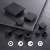 Suiwotin 4Pack 50mm (2 Inch) Square Plastic Plugs, Black Plastic