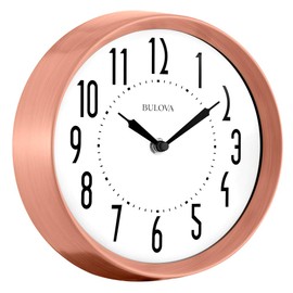 Bulova Cleaver Wall Clock, Copper
