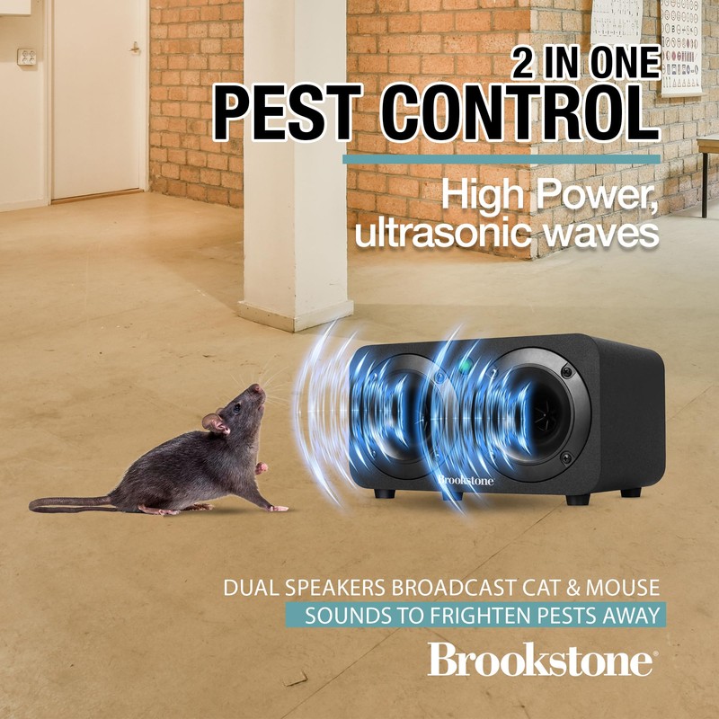 Brookstone Ultrasonic High-Frequency Repeller – Dual Speaker Sound Technology |