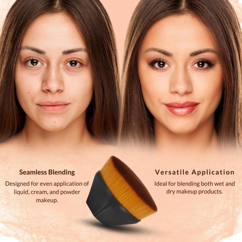 Flat Top Kabuki Concealer & Foundation Brush – Vegan, Cruelty-Free