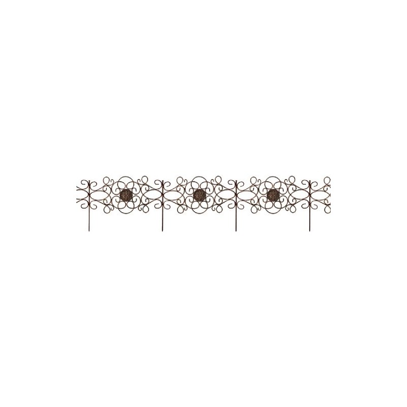 Grasslands Road Angel's Court Heavy Copper Finish Metal Scrolled Fence
