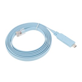 OTOTEC 1Pc Type-C Console Cable Type-C to RJ45 Serial Port Debugging Cable for Switches Routers Firewalls Servers Laptops 1.8m Blue