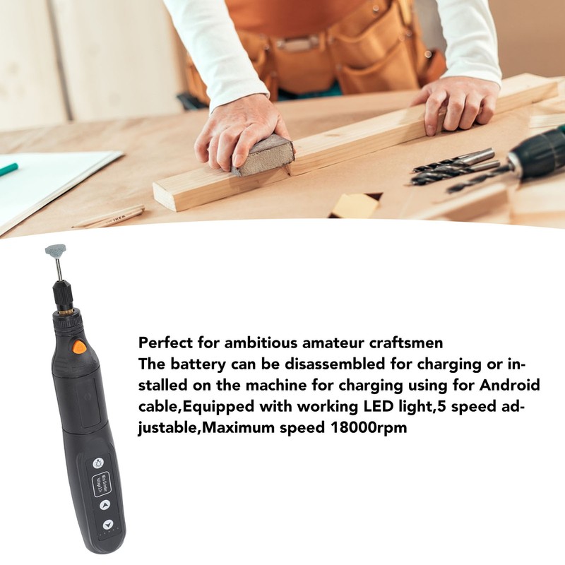 5 Speed 3.7V Mini Cordless Rotary Tool Mini Electric Grinder
