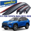 Goodyear Shatterproof Window Deflectors for Toyota RAV4 2019-2025, Tape-on Rain