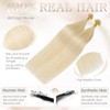 Elailite Real Hair Extensions Bondings 60 cm #613 Light Blonde