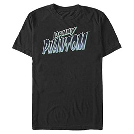 Nickelodeon Men's Big & Tall Danny Phantom Logo T-Shirt, Black, Large Big Tall