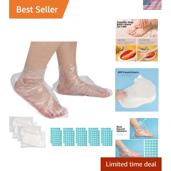 Unbranded Mess-Free Paraffin Wax Foot Covers - 400 Thermal Liners