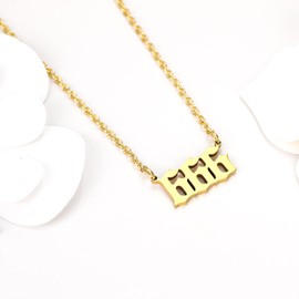 Yonhon Angel Number Necklace for Women, 666 Necklace