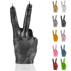 Candellana Hand PEACE Kerze - Hand Figur - Coole Deko - Gothic Deko - Grunge Deko Kerze - Heavy Metal Deko - Grunge Room Decor - Büro Gadgets - Kerzen Deko - Lustige Kerze