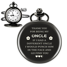 Uncle Gifts, Stocking Stuffers Uncle Christmas Gifts Uncle Gifts from Niece,Gifts for Uncle,Best Uncle Gifts,Uncle Birthday Gifts, Engraved Pocket Watches for Men,Valentine's Day Presents Father's Day