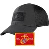 Condor MESH Fitted Cap Bundle (Marines Emblem) - Black -