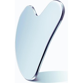 SunBlue Stainless Steel Gua Sha Facial Tool for Face, Neck & Body - Heart Shape Metal Guasha, Tighten Skin & Massage