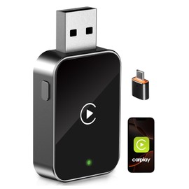 PARPAT Wireless Carplay Adapter Für CarPlay, Konvertieren von kabelgebunden zu kabellos mit USB & Type-C V23