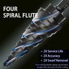 ENBMEI M35 Cobalt Step Drill Bit Four Spiral Flute, 3/16"-7/8"