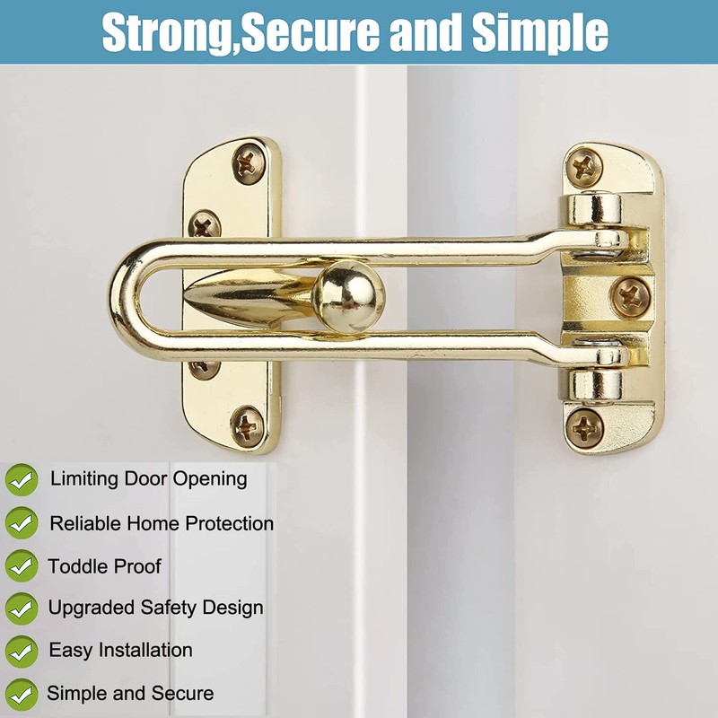 Litensh Door Chain Lock for Front Door, Swing Bar Door