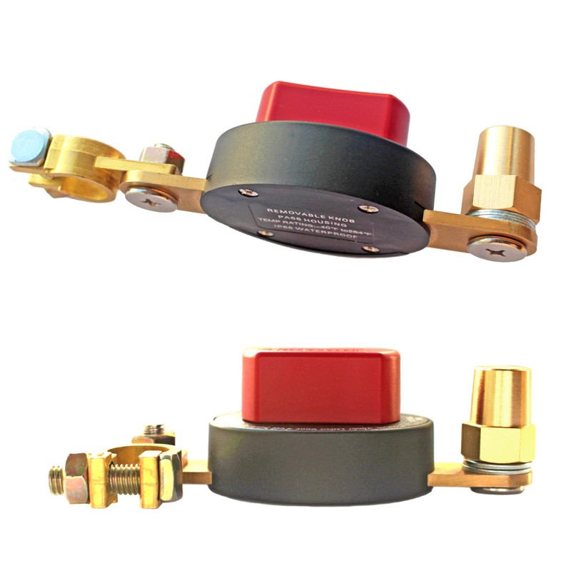 MOTOFLEX Battery Disconnect Switch 12V-48V Top Post Battery Quick Disconnect,