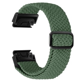Tiptops Nylon braided strap Compatible Garmin 22mm quickfit Fenix 7/7 Pro/Fenix 6/6 Pro Sport Nylon Replacement Watch Strap for Garmin Fenix 5/Fenix 5 Plus