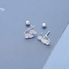 Cybche Double Small Butterfly Earrings Butterfly Stud Earrings Silver Small
